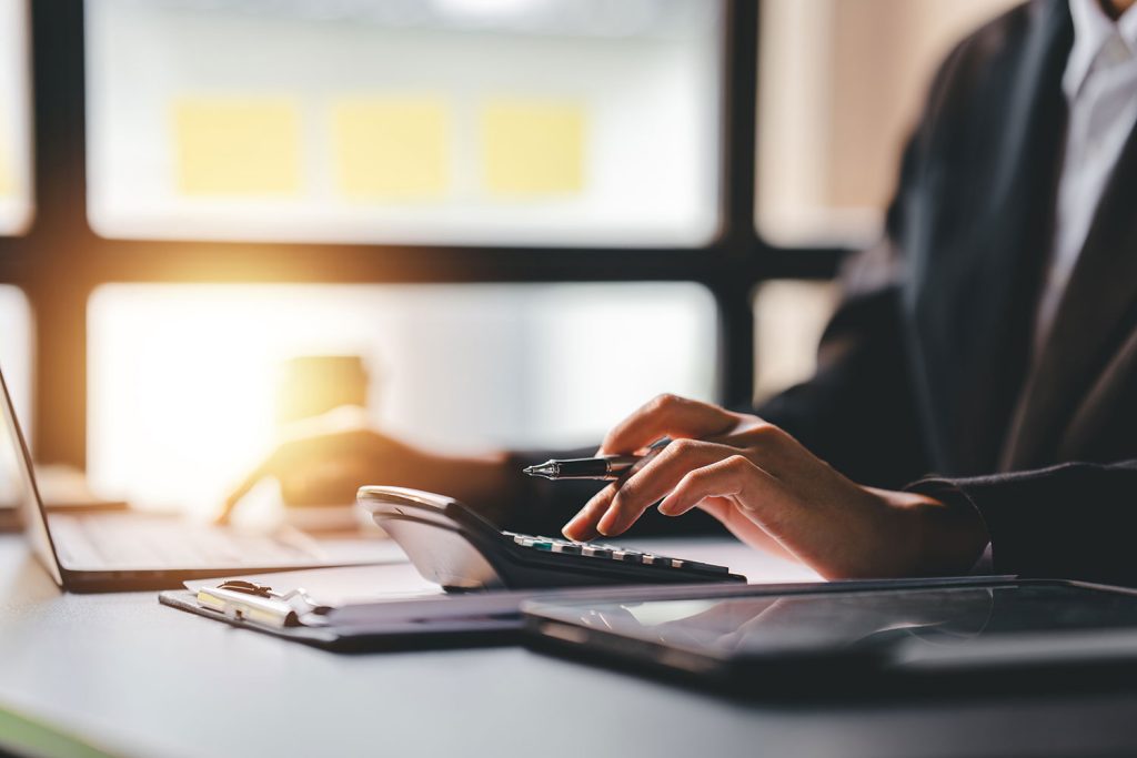 Employee making an account analysis report